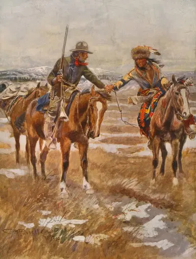 Встреча by Шарль Марион Рассел, 1910 — digital art print download