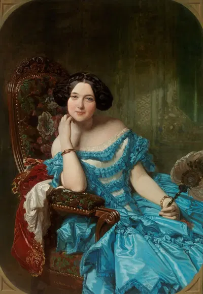 Amalia de Llano, a Spanish countess and author by Federico de Madrazo y Kuntz, 1853 — digital art print download