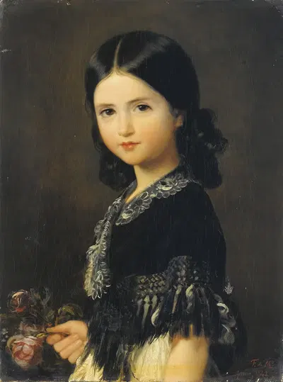 Портрет Беатрисы Барба и Тройзе by Федерико де Мадразо и Кунц, 1842 — digital art print download