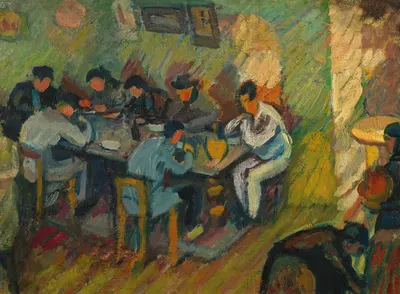 Крестьяне Сарды или Кафе на Сардинии by Морис-Албер Лутрёй, 1915 — digital art print download