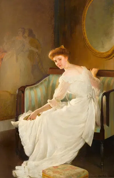 The white slipper by William Worcester Churchill, 1909 — digital art print download