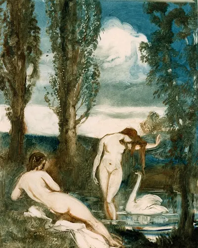 The Bathers by Albert Sterner, 1931 — digital art print download
