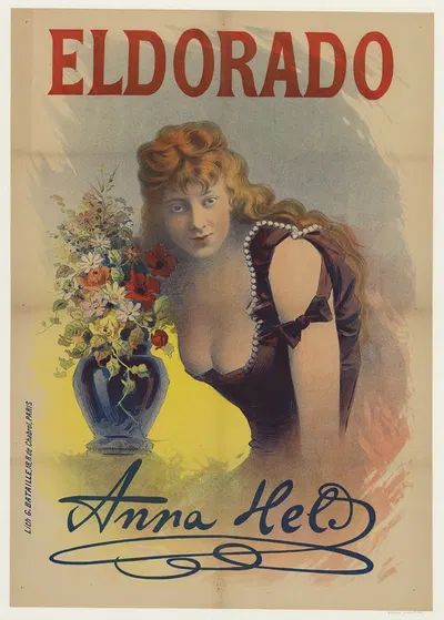 Eldorado. Anna Held by Lith. G. Bataille, 1895 — digital art print download