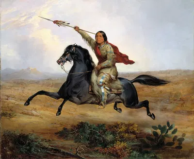 Ko-rak-koo-kiss, a Towoccono Warrior by John Mix Stanley, 1844 — digital art print download