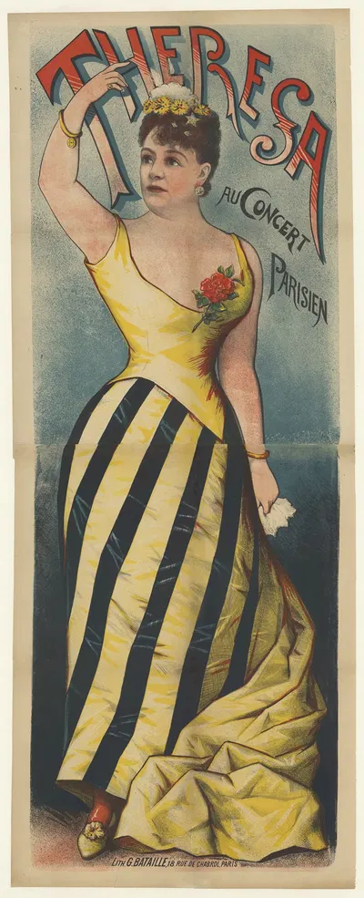 Thérèsa au Concert Parisien by Lith. G. Bataille, 1895 — digital art print download