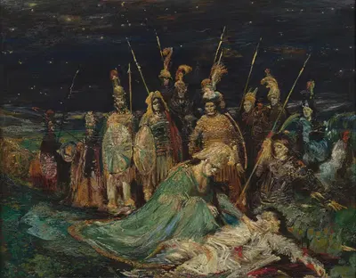 Александр, плачущий о Дарии by Генри де Гру, 1892 — digital art print download