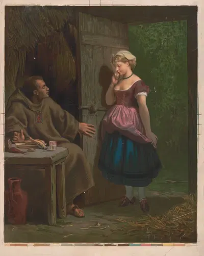 Увлечение by А. и К. Кауфман, 1873 — digital art print download