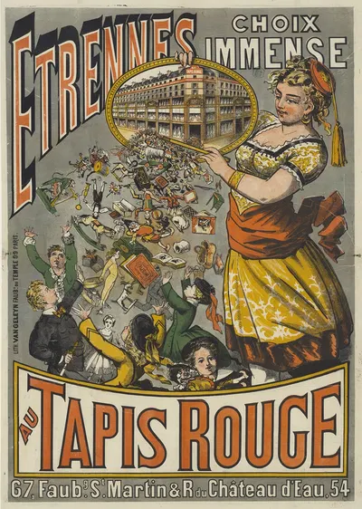 Etrennes, choix immense, au Tapis Rouge by Lith. Van Geleyn, 1873 — digital art print download