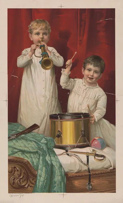 Рождественские радости by Американская Литографическая Компания, 1899 — digital art print download