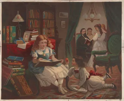 Little students by Bencke & Scott, 1872 — digital art print download