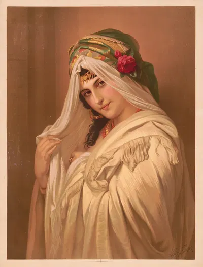 Зулейка, "Невеста Абейдоса by Кэлдвелл и Ко, 1874 — digital art print download