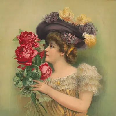 Roses by Campbell, Metzger & Jacobson, 1905 — digital art print download