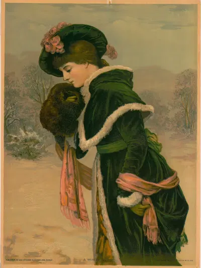 Зимнее утро by Джордж Стинсон и Ко, 1881 — digital art print download