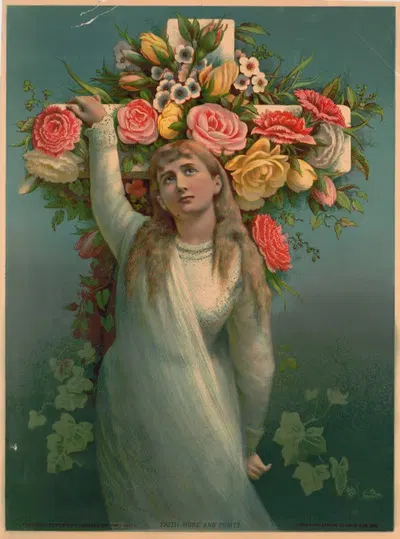 Вера, надежда и чистота by Джордж Стинсон и Ко, 1880 — digital art print download