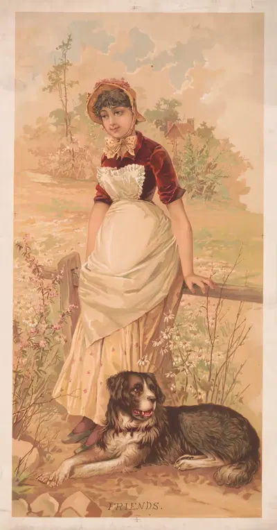 Друзья by Гиз и Ко., 1889 — digital art print download