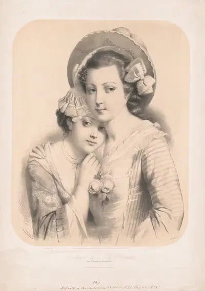 Сёстры по молоку by Гупиль и Ко, 1851 — digital art print download