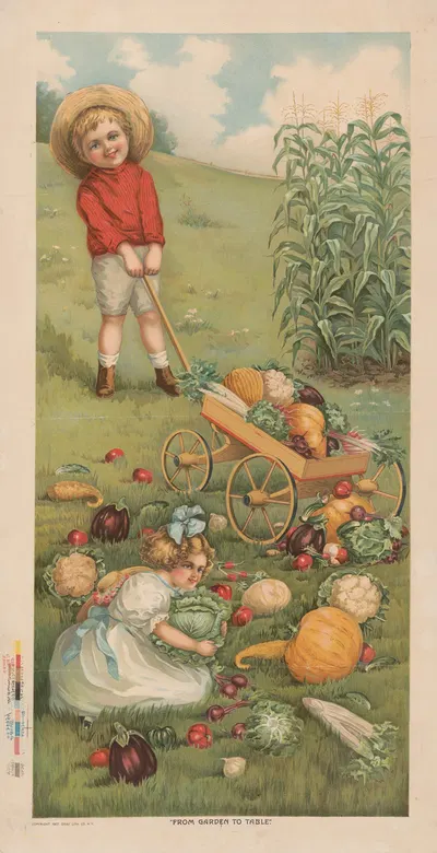 От сада к столу by Грей Литхо. Ко, 1907 — digital art print download