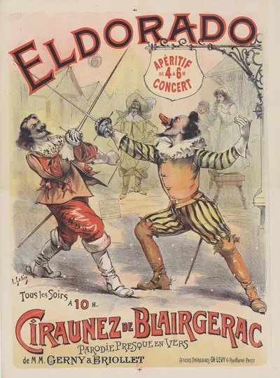 Eldorado. Tous les soirs, Ciraunez de Blairgerac parodie presque en vers de M.M. Gerny & Briollet by Louis Galice, 1895 —…