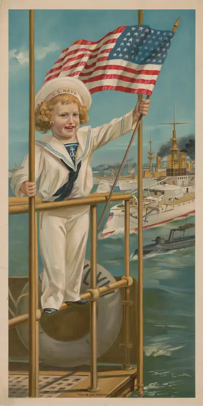 Наш славный флот by Грей Литхо. Ко, 1898 — digital art print download