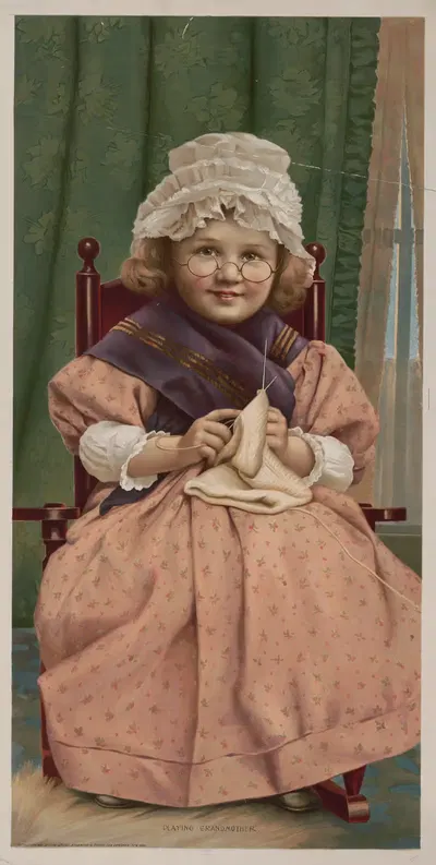 Играющая бабушка by Грейт Атлантик энд Пасифик Ти Ко., 1890 — digital art print download