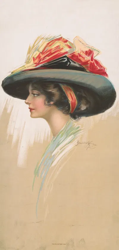 The belle of New York by Hamilton King, 1909 — digital art print download