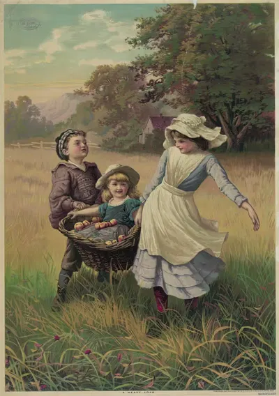 Тяжелая ноша by Хэтч Лит. Ко., 1889 — digital art print download