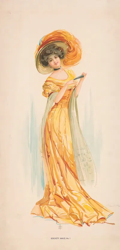 Общество, горничная, № 1 by Дж. Баррик, 1908 — digital art print download