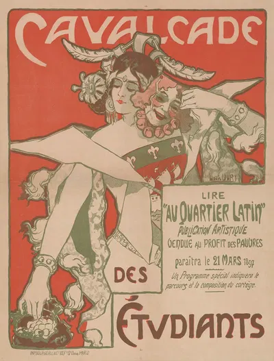 Cavalcade des étudiants by Луи Ури, 1897 — digital art print download