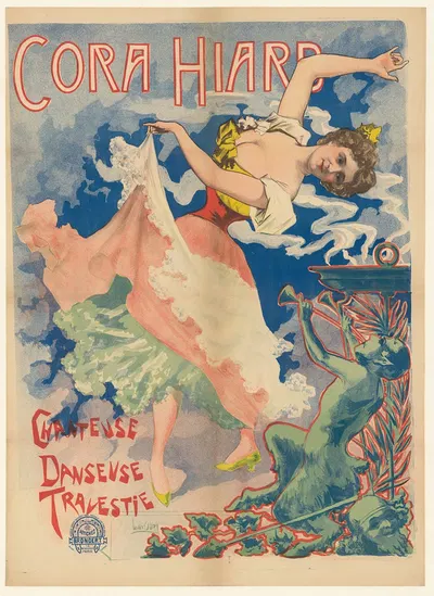 Cora Hiard, chanteuse, danseuse, travestie by Луи Ури, 1895 — digital art print download