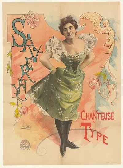 Saverny, chanteuse type by Луи Ури, 1895 — digital art print download