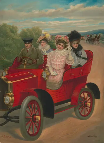 Автомобилирование by Мик Компани, 1910 — digital art print download