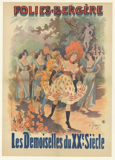 Folies-Bergère. Les Demoiselles du XXe siècle by Louis Trinquier-Trianon, 1900 — digital art print download