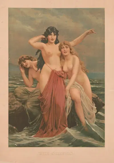 The sirens by Paul Thumann, 1893 — digital art print download