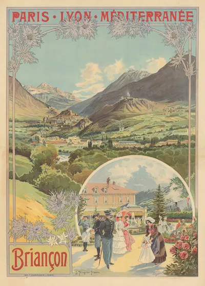 Paris-Lyon-Méditerranée. Briançon by Louis Trinquier-Trianon, 1901 — digital art print download