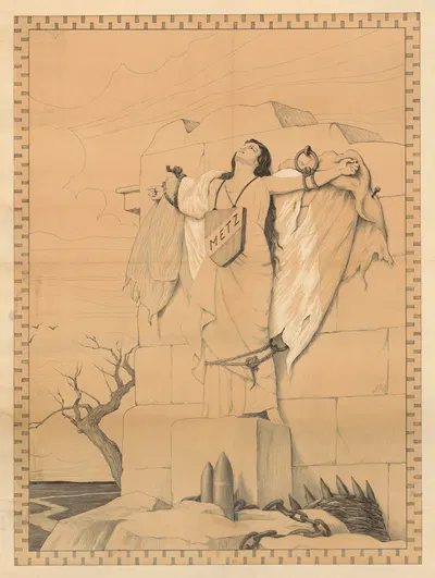 Metz crucifiée. 1680. Comédie Française. 1916 . Mardi 2 mai 1916 by Louis Édouard Fournier, 1916 — digital art print download