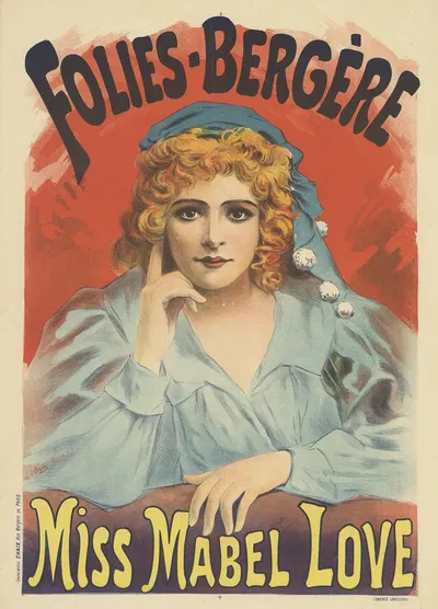 Folies-Bergère. Miss Mabel Love by Lucien Baylac, 1895 — digital art print download