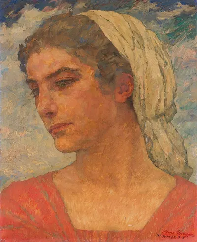 Женская голова с платком by Ханс Унгер, 1924 — digital art print download