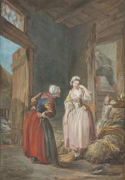 Удивленные любовники by Пьер-Антуан Боден, c. 1765 — digital art print download