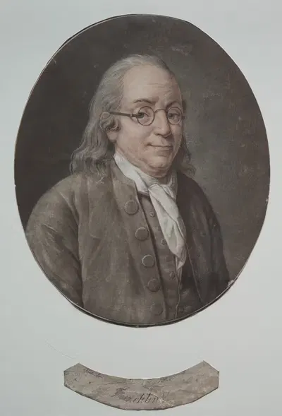 Бенджамин Франклин by Пьер Мишель Али, c. 1795 — digital art print download