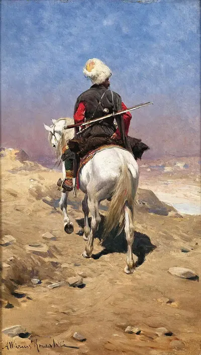 Кавказский всадник by Альфред фон Вирус-Ковальский — digital art print download
