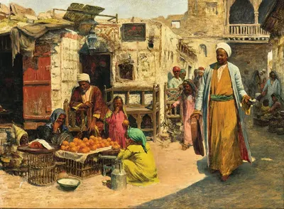 В старом районе Мостич в Буле, Каир by Альфонс Леопольд Милих — digital art print download