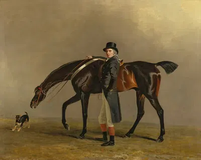 The Hon. Peniston Lamb (1770-1805), with his horse Assassin and his dog Tanner by Benjamin Marshall, 1770-1805 — digital…