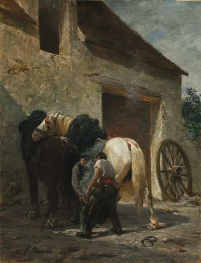 Кузнецы by Шарль Эмиль Жак — digital art print download