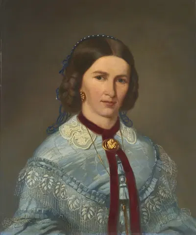 Портрет Бернхардины Фаллер, урождённой Клейссер by Даниэль Корнелиус Гезель, 1860 — digital art print download