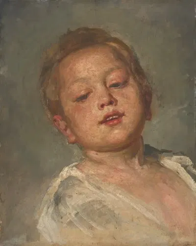 Портрет мальчика (эскиз) by Даниэль Корнелиус Гезель, 1850 - 1889 — digital art print download