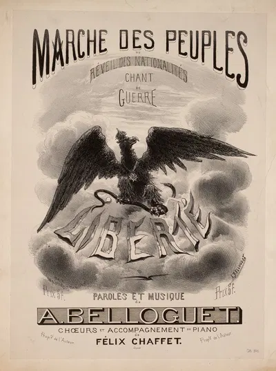 Marche des peuples ou Réveil des nationalités chant de guerre by Ахилл Беллогё — digital art print download