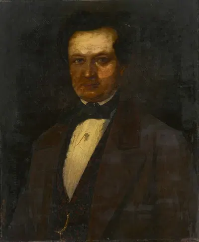 Bildnis des Freiburger Kaufmanns Heinrich Heydt by Dominik Weber, 1854 — digital art print download