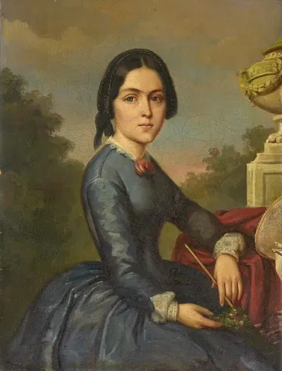 Портрет дамы by Доминик Вебер, 1840 — digital art print download