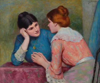 Беседа by Федерико Зандоменеги, 1894 — digital art print download