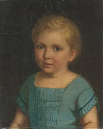 Porträt des Hermann Staudinger als Kind by Friedrich Nebel, 1883 — digital art print download